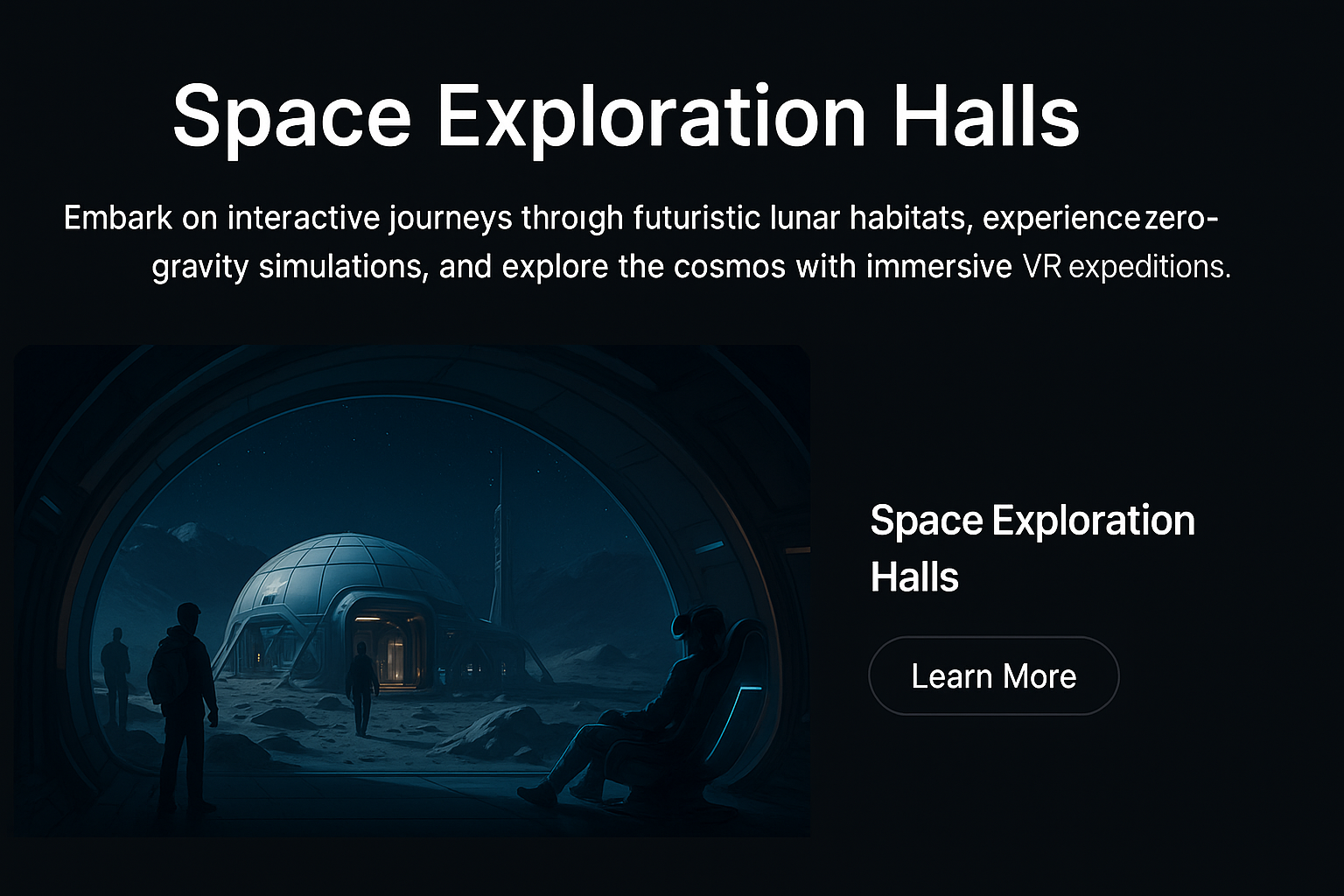 Space Exploration Halls Banner