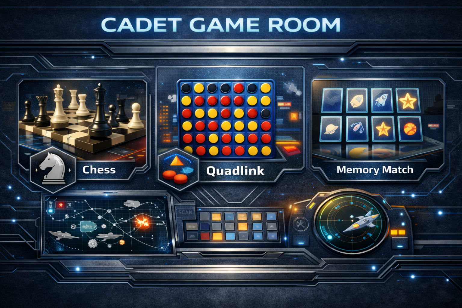 Starfighters Cadet Game Room Command Interface