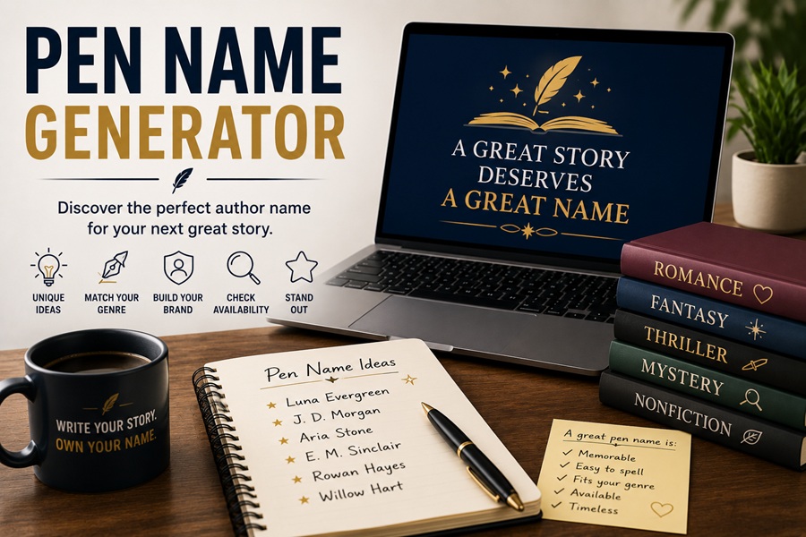 Pen Name Generator for Authors