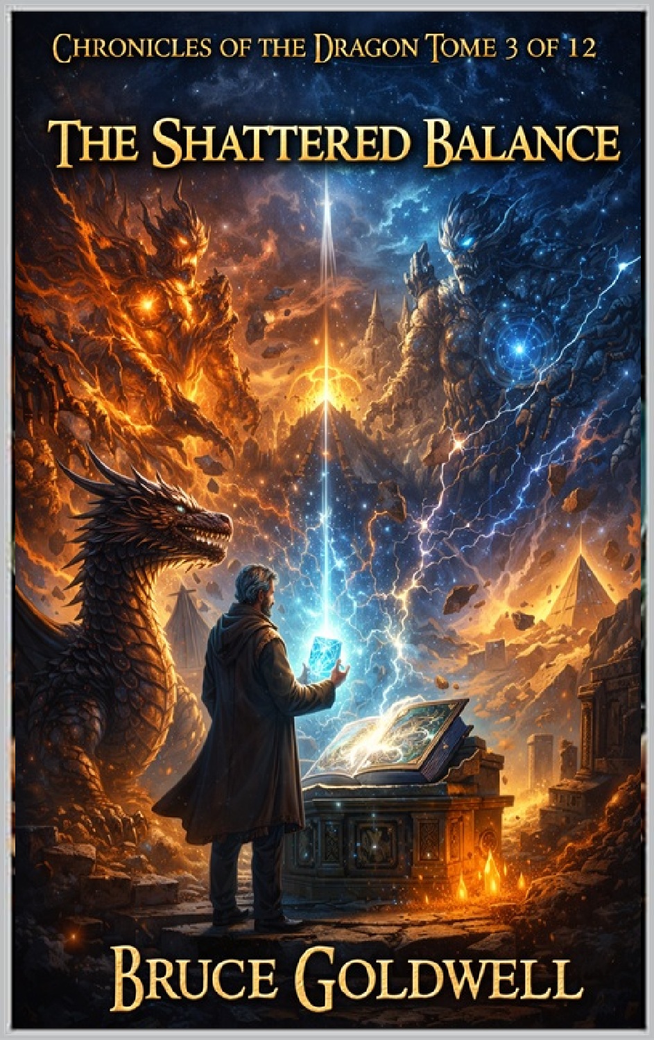 The Shattered Balance book cover by Bruce Goldwell