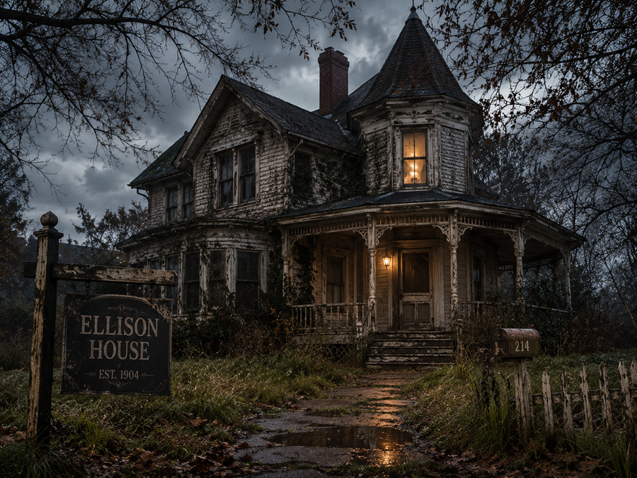 The Ellison family house on a quiet residential street in Hollowridge