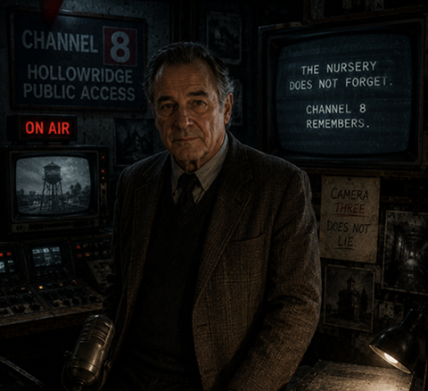 Victor Hale inside the Channel 8 television studio