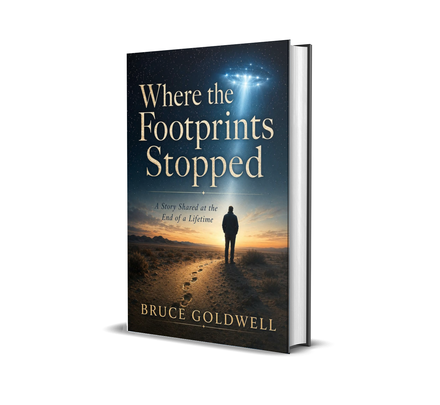 Book cover for Where the Footprints Stopped by Bruce Goldwell