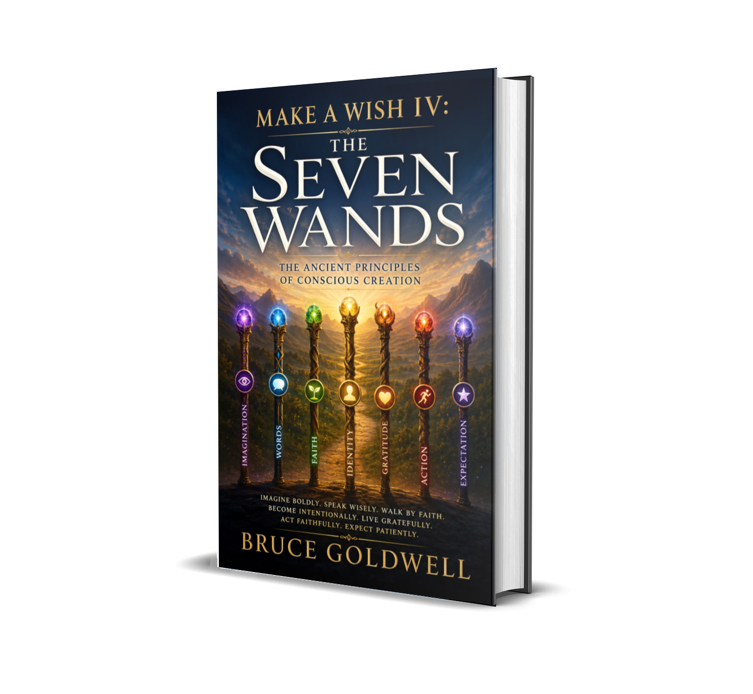 Make a Wish IV The Seven Wands book cover by Bruce Goldwell