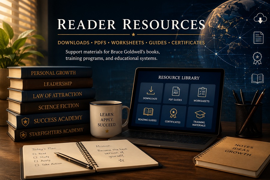 Reader resources, downloads, PDFs, worksheets, and training materials by Bruce Goldwell